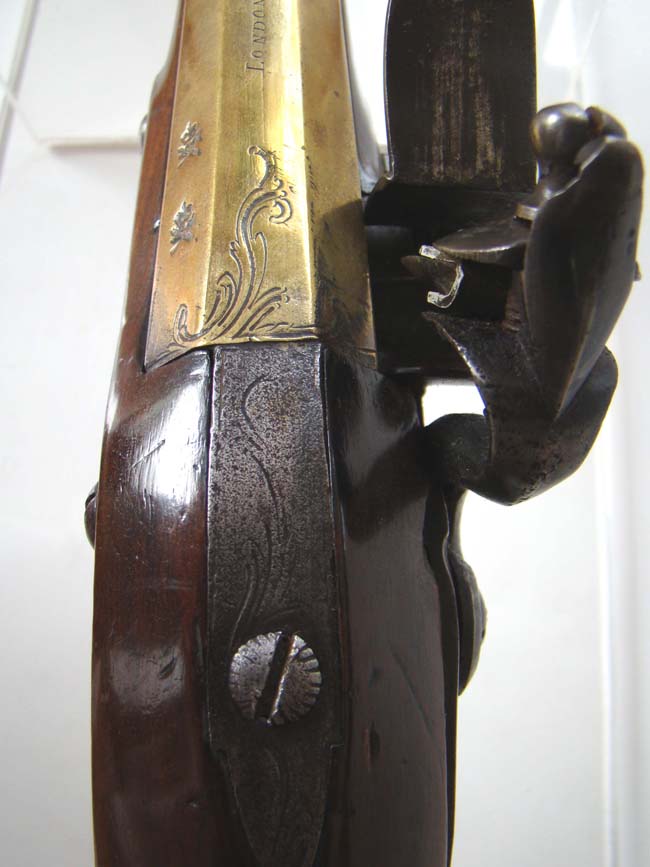 An historically important Brass barreled flintlock blunderbuss owned by Alexander Speirs of Elderslie, Scotland, circa 1755-1760. — image 6
